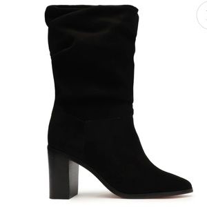 Schutz Suede Ashlee Block Bootie
